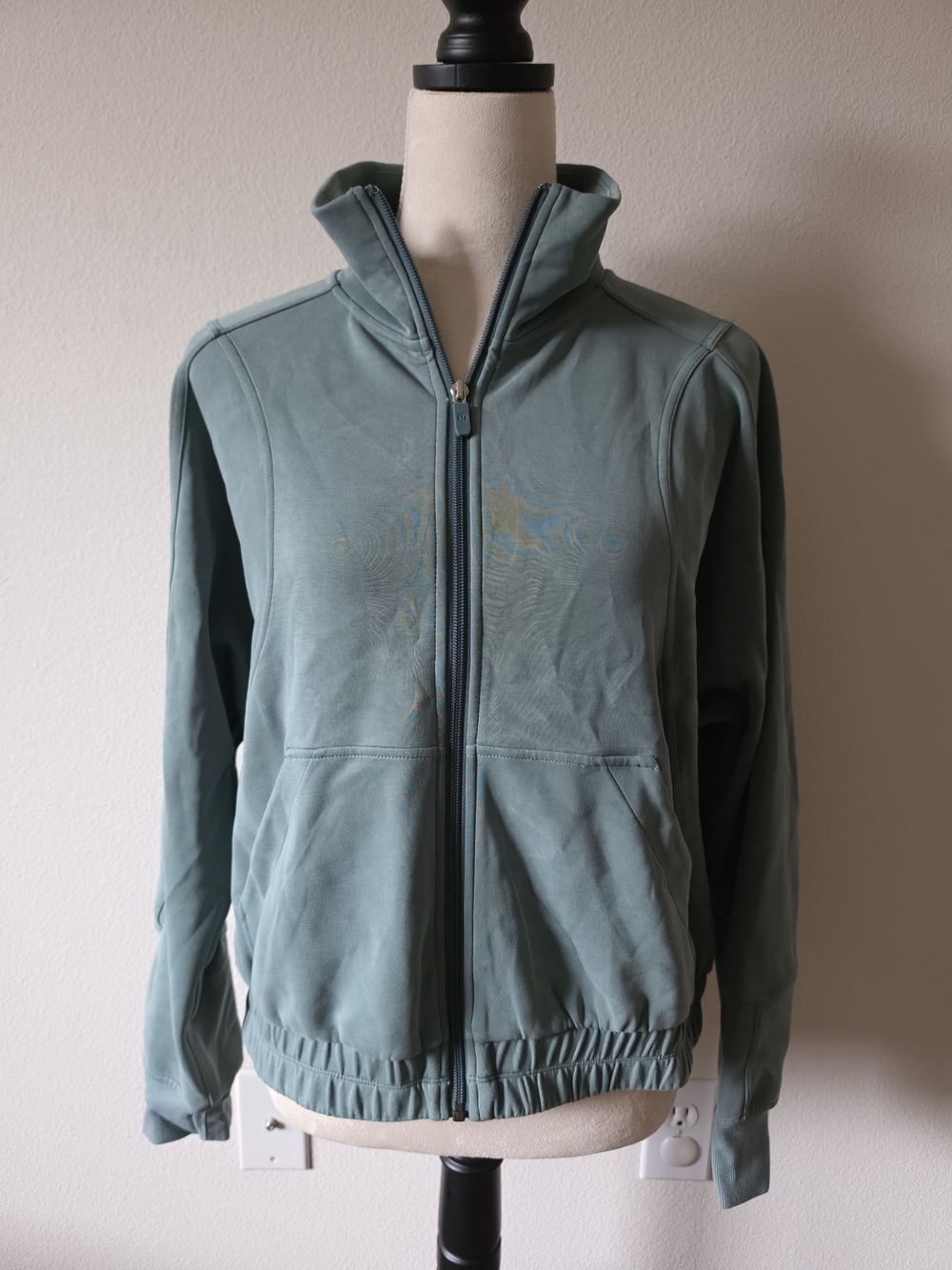 Lululemon Brushed Softstreme Funnel-Neck Zip Up Medium Forest Green Size 8